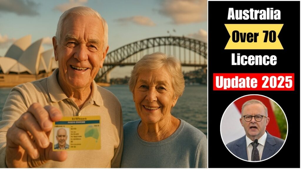 Over 70 licence update in Australia live from October 2025